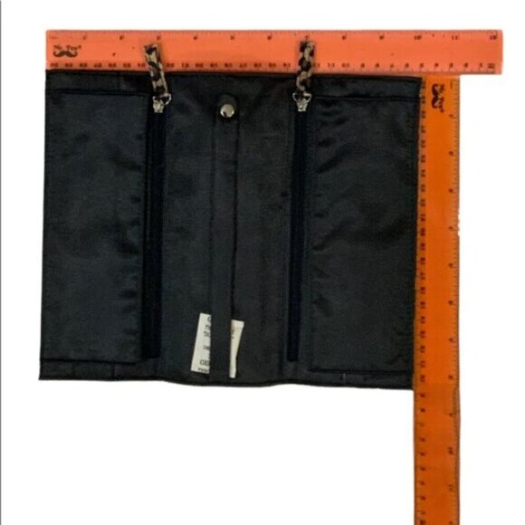 Jewelry Roll Leopard Animal Print Travel Case Satin Brown Black Tan Multicolor - Picture 9 of 16